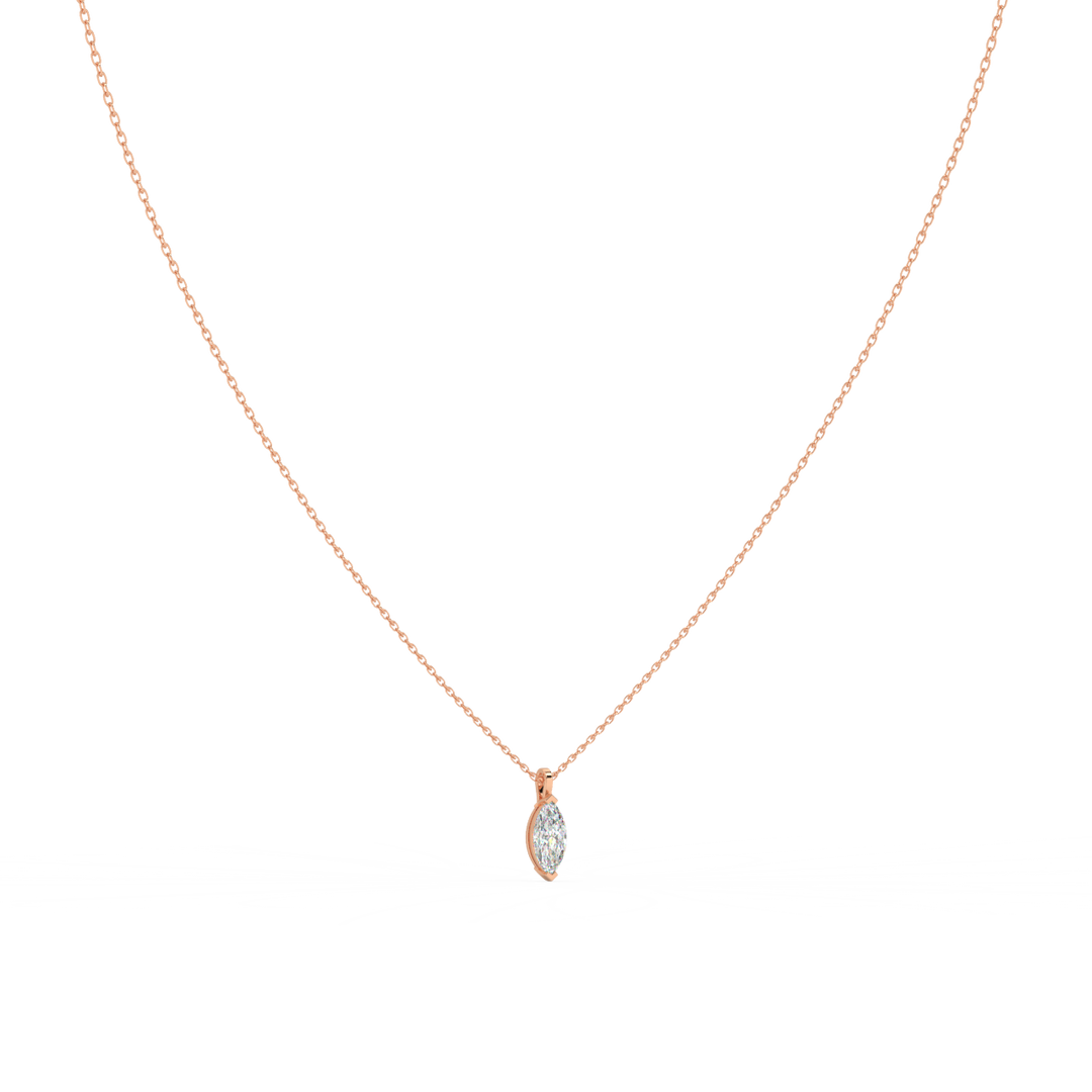 Solitaire Marquise Lab Grown Diamond Pendant by Stefee