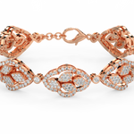Load image into Gallery viewer, Sparkling Petals Lab Grown Diamond Bracelet by Stefee Jewels