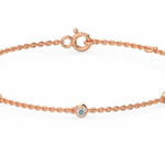 Load image into Gallery viewer, Bazel Set 5 Lab Grown Diamond Bracelet by Stefee