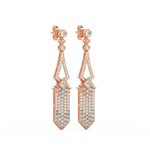 Load image into Gallery viewer, Dazzling Swirls Lab Grown Diamond Drop Earrings by Stefee Jewels