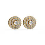 Load image into Gallery viewer, Double Round Halo Lab Grown Diamond Studs Earrings by Stefee