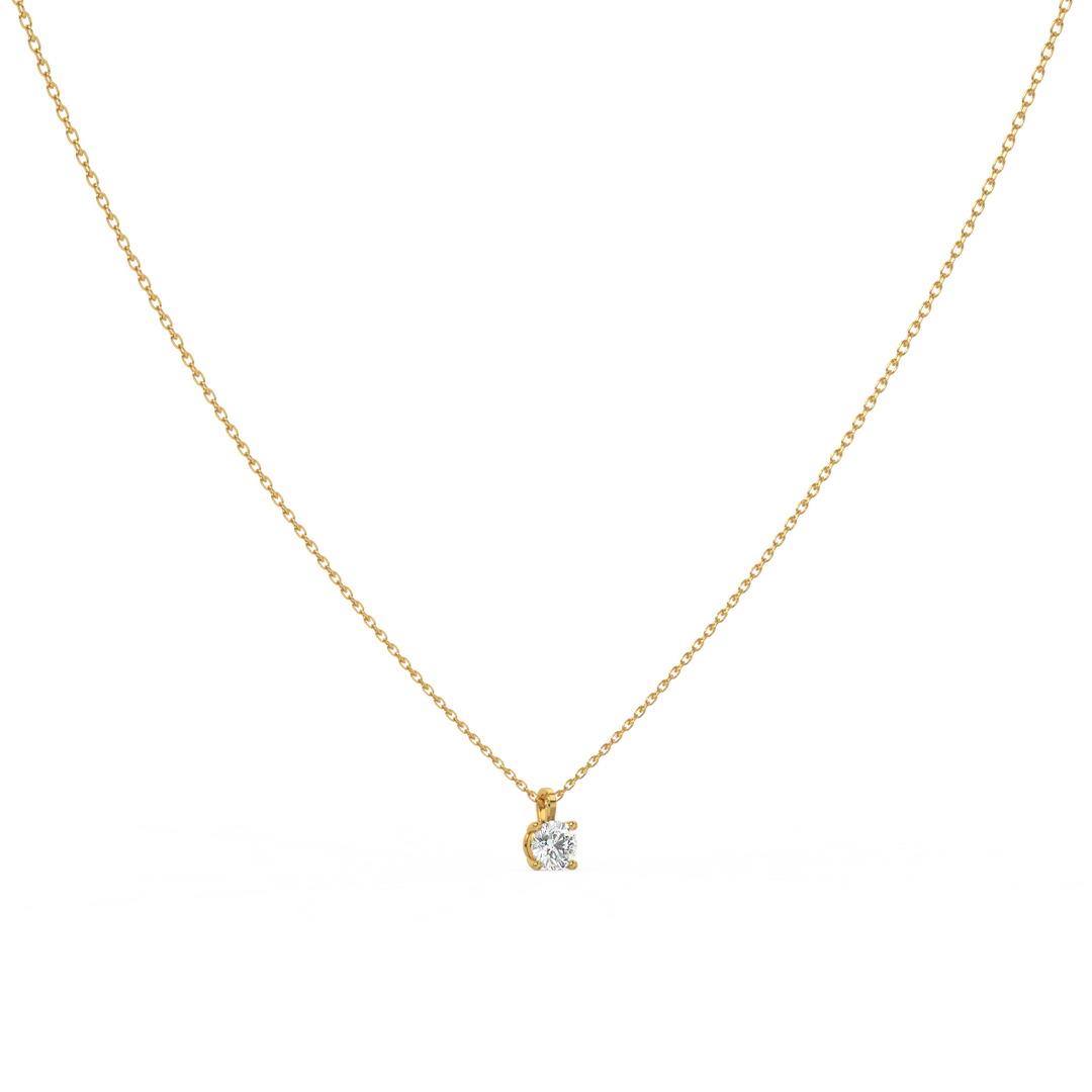 Solitaire Round Lab Grown Diamond Pendant by Stefee