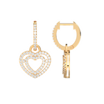 Load image into Gallery viewer, Dual Heart Lab Grown Diamond Drops By Stefee Jewels