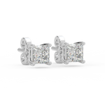 Load image into Gallery viewer, Solitaire Princess Lab Grown Diamond Studs Earrings by Stefee