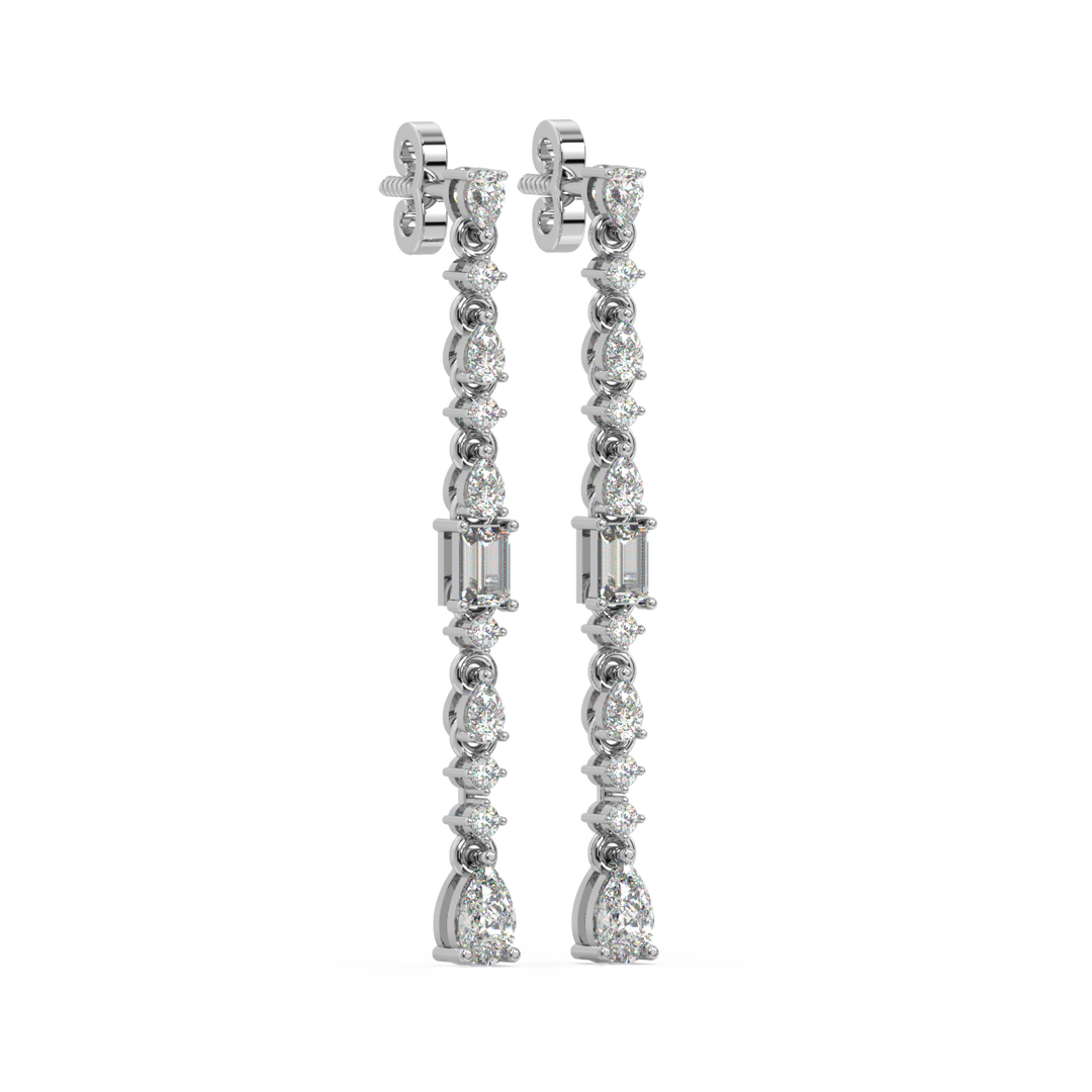 Diamond Fringe Earrings  Studs By Stefee Jewels