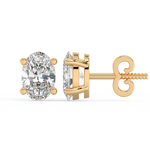 Load image into Gallery viewer, Solitaire Oval Lab Grown Diamond Studs Earrings by Stefee
