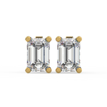 Load image into Gallery viewer, Solitaire Emerald Lab Grown Diamond Studs Earrings by Stefee