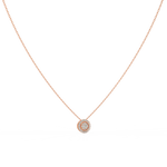 Load image into Gallery viewer, Double Halo Necklace with Pink Lab Grown Diamonds by Stefee