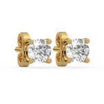Load image into Gallery viewer, Solitaire Round Lab Grown Diamond Studs Earrings by Stefee