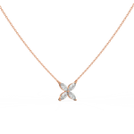 Load image into Gallery viewer, Marquise Flower Lab Grown Diamonds Necklace by Stefee