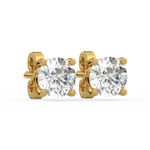 Load image into Gallery viewer, Solitaire Round Lab Grown Diamond Studs Earrings by Stefee