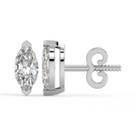 Load image into Gallery viewer, Solitaire Marquise Lab Grown Diamond Studs Earrings by Stefee
