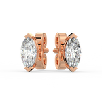 Load image into Gallery viewer, Solitaire Marquise Lab Grown Diamond Studs Earrings by Stefee