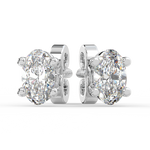Load image into Gallery viewer, Solitaire Oval Lab Grown Diamond Studs Earrings by Stefee