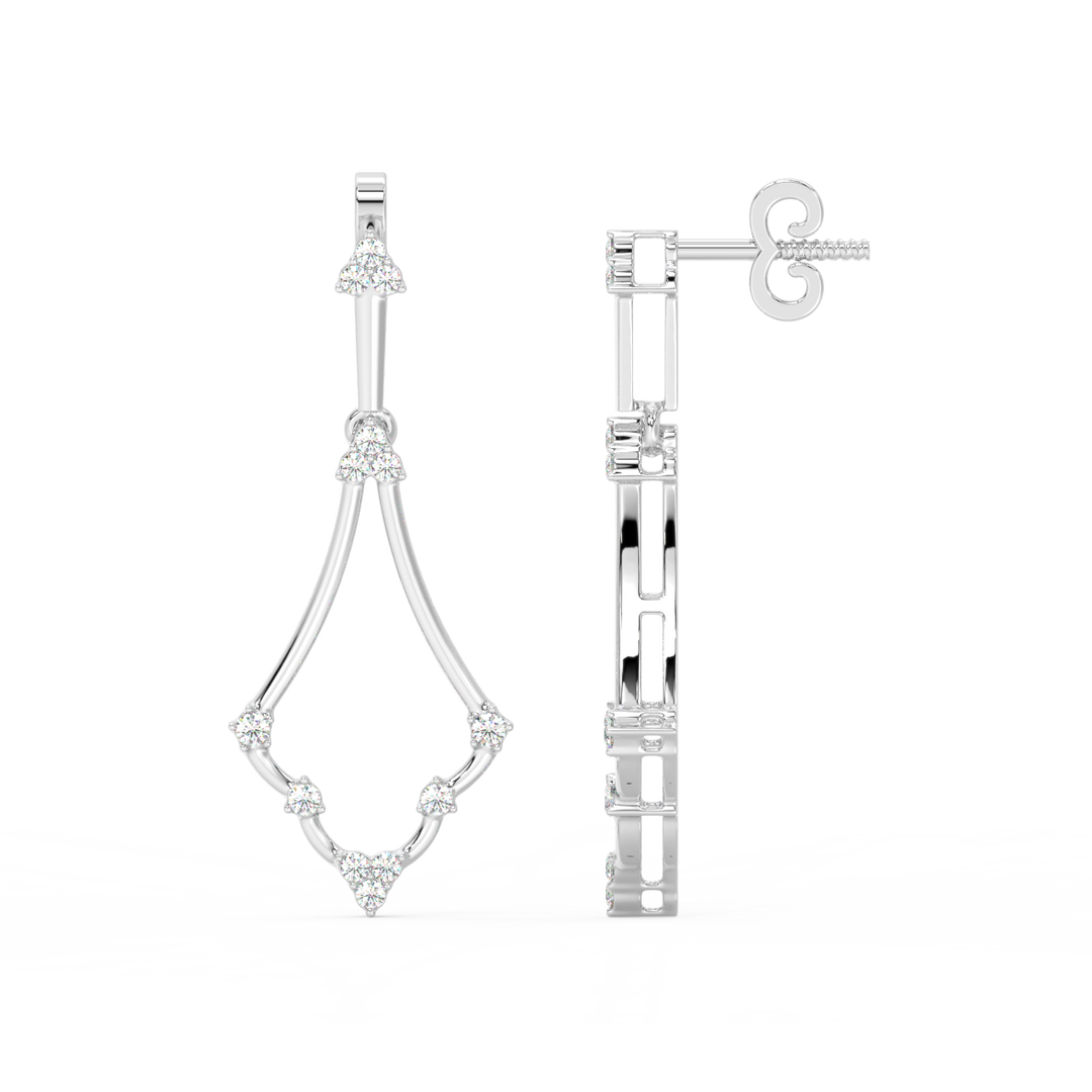 Glitter Streams Lab Grown Diamond Drop Earrings by Stefee Jewels