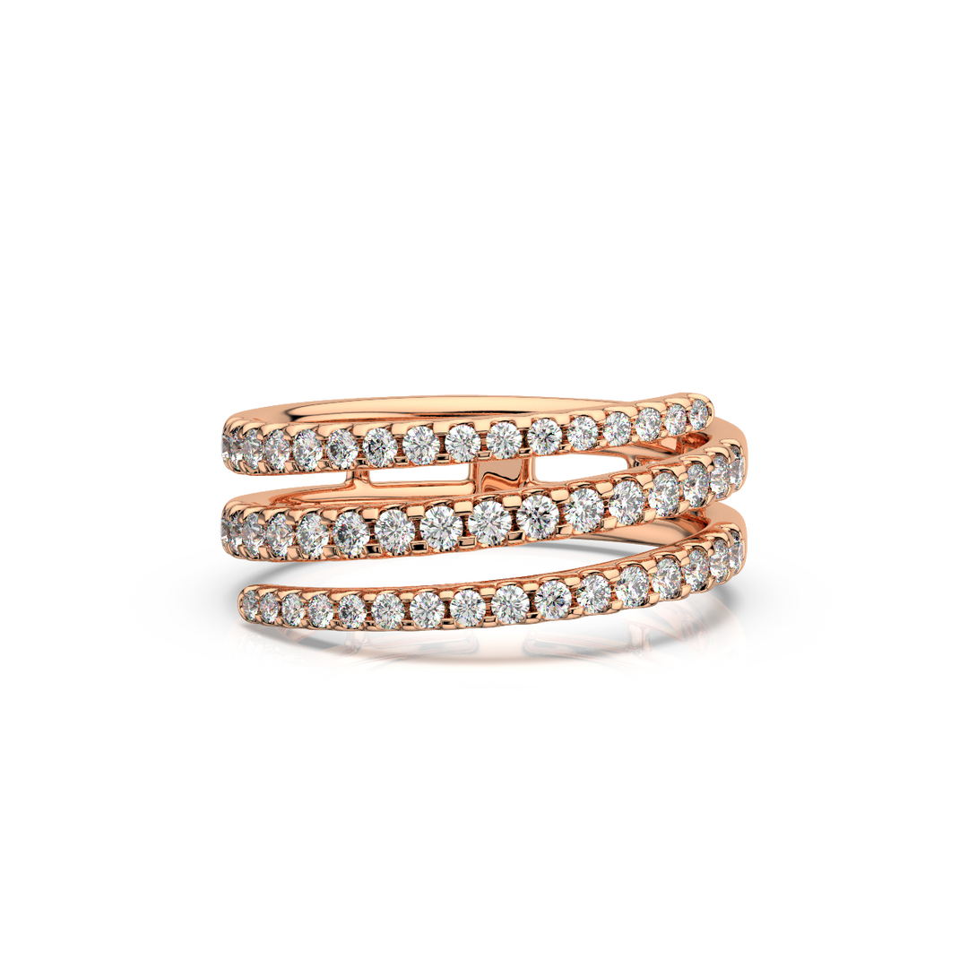 Lab Grown Diamond Coil Ring by Stefee Jewels