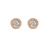 Load image into Gallery viewer, Round Lab Grown Diamond Bezel Earrings by Stefee