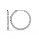 Load image into Gallery viewer, Pave Huggie Hoops Lab Grown Diamond Earrings by Stefee