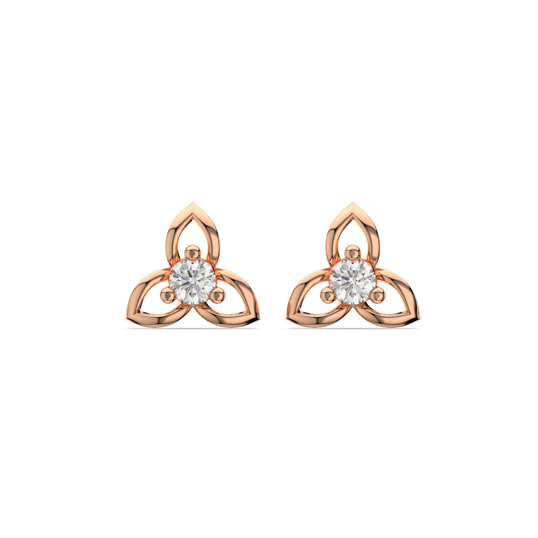 Open Petal Lab Grown Diamond Earrings by Stefee