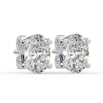 Load image into Gallery viewer, Solitaire Oval Lab Grown Diamond Studs Earrings by Stefee