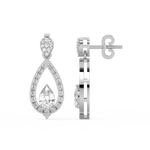 Load image into Gallery viewer, Subburst Pearl Lab Grown Diamond Drop Earrings by Stefee Jewels