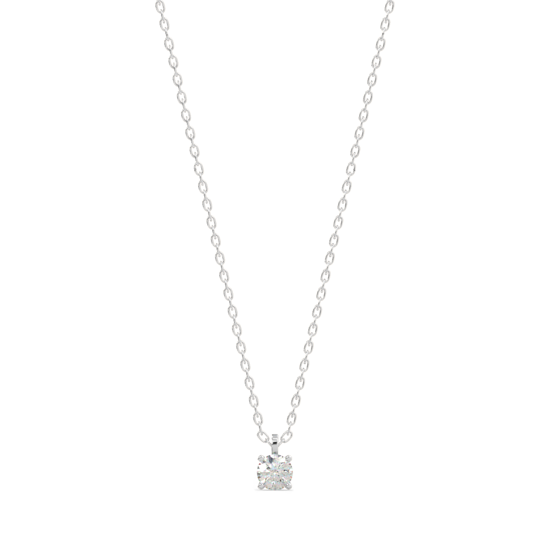 Solitaire Round Lab Grown Diamond Pendant by Stefee