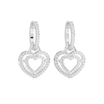 Load image into Gallery viewer, Dual Heart Lab Grown Diamond Drops By Stefee Jewels