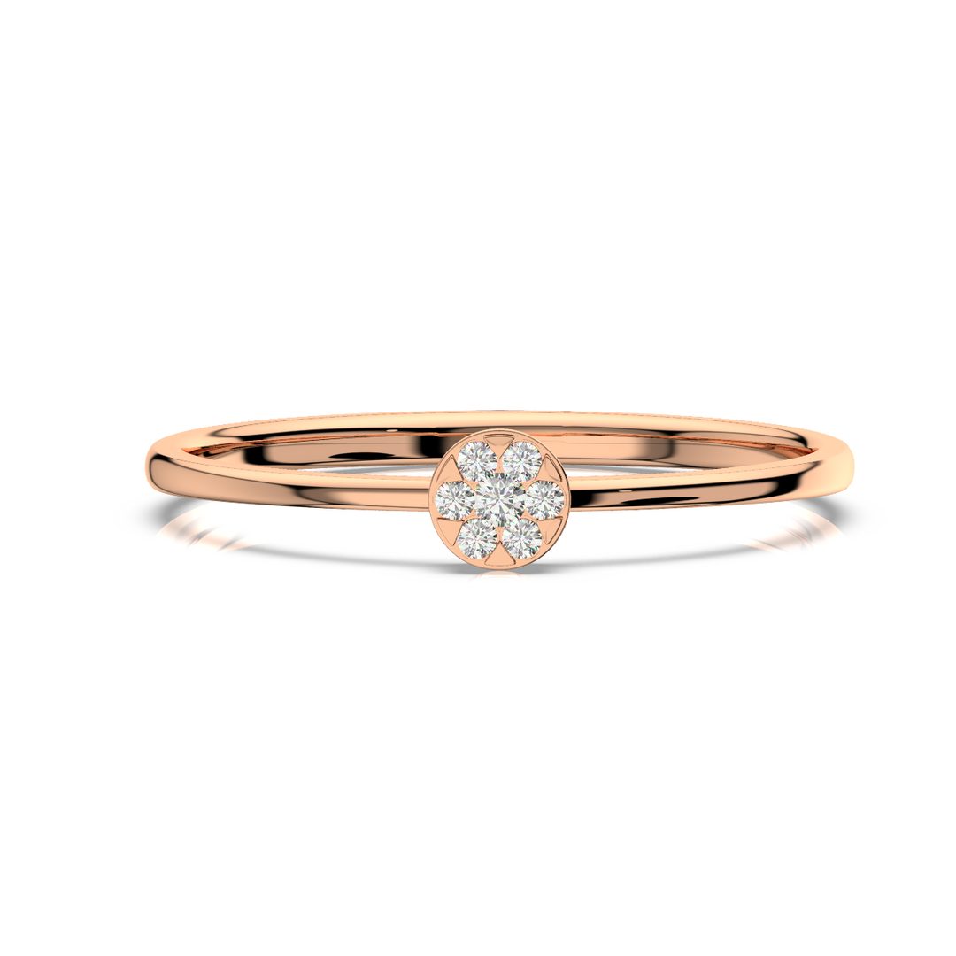 Cluster Ring Tiny Lab Grown Diamond Ring by Stefee Jewels
