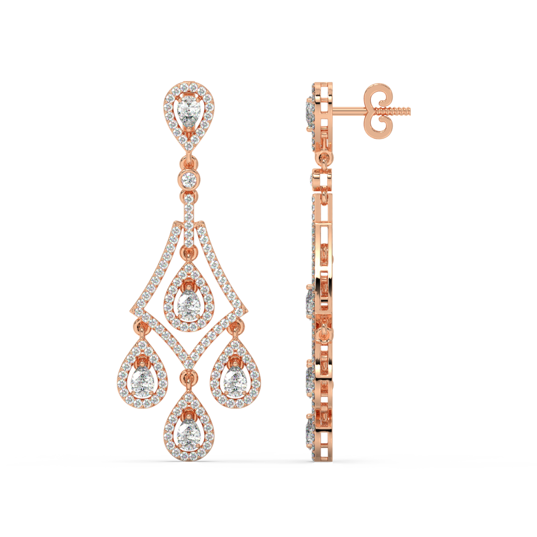 Sparkling Cubic  Lab Grown DiamondStuds By Stefee Jewels