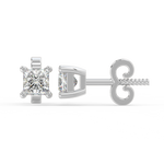Load image into Gallery viewer, Solitaire Princess Lab Grown Diamond Studs Earrings by Stefee