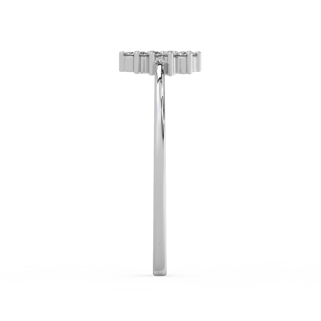 Open Dewdrop Round Lab Grown Diamond  Ring by Stefee Jewels