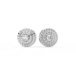 Load image into Gallery viewer, Double Round Halo Lab Grown Diamond Studs Earrings by Stefee