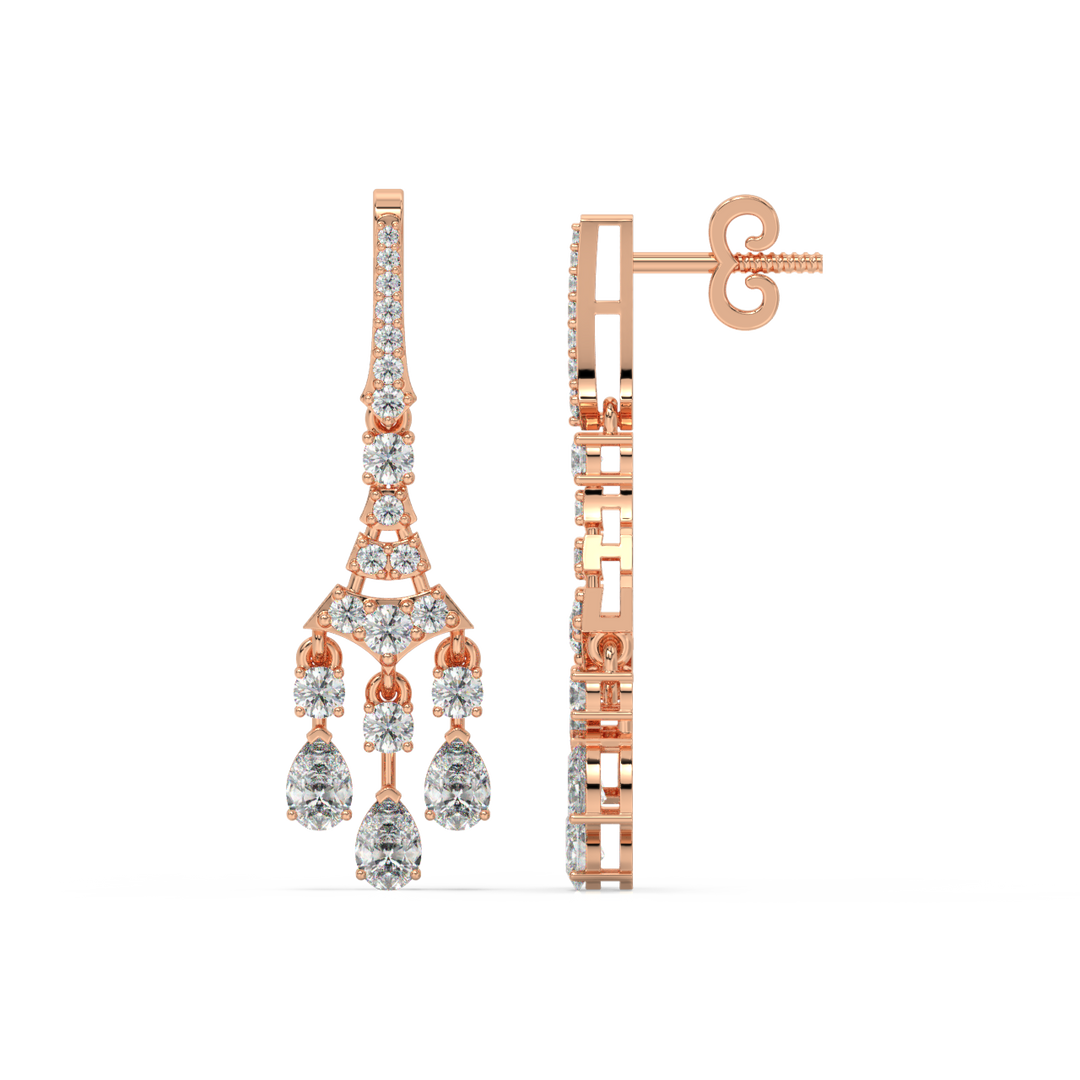 Tiny Drops Lab Grown Diamond   Earrings By Stefee Jewels