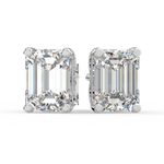 Load image into Gallery viewer, Solitaire Emerald Lab Grown Diamond Studs Earrings by Stefee