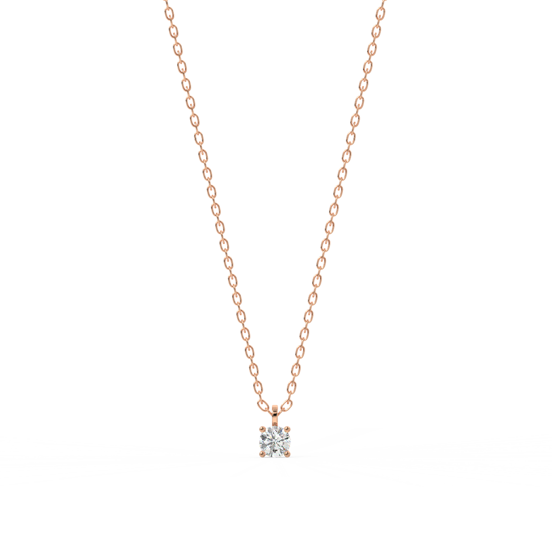 Solitaire Round Lab Grown Diamond Pendant by Stefee