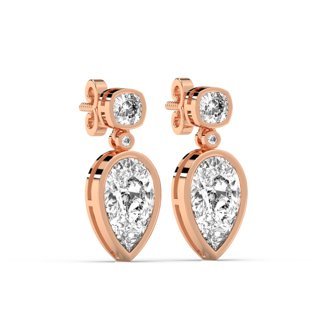 The Leafy  Lab Grown Diamond Earrings By Stefee Jewels