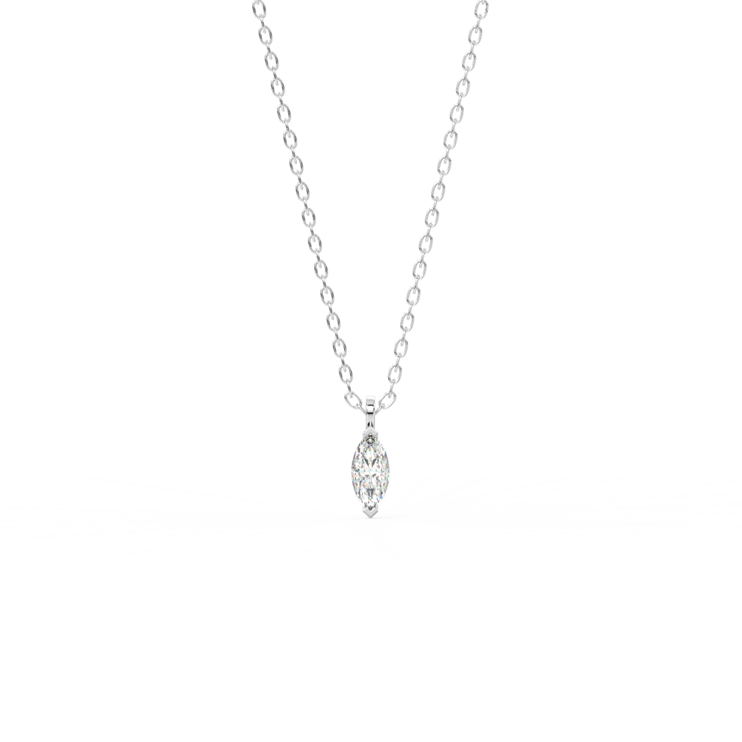Solitaire Marquise Lab Grown Diamond Pendant by Stefee