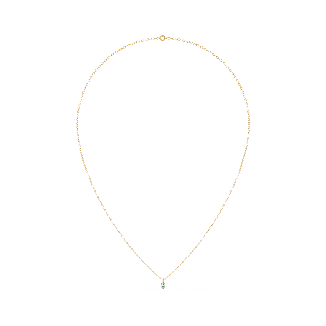 Solitaire Oval Lab Grown Diamond Pendant by Stefee