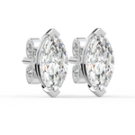 Load image into Gallery viewer, Solitaire Marquise Lab Grown Diamond Studs Earrings by Stefee