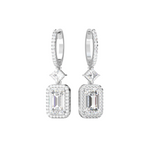 Load image into Gallery viewer, Emrald-Cut Drop  Lab Grown Diamond Earrings By Stefee Jewels