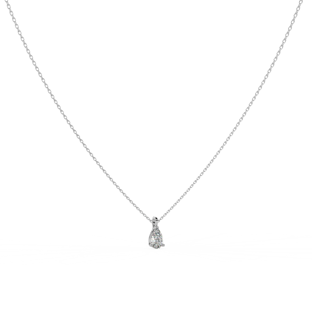 Solitaire Pear Lab Grown Diamond Pendant by Stefee