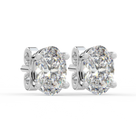 Load image into Gallery viewer, Solitaire Oval Lab Grown Diamond Studs Earrings by Stefee