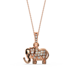 Load image into Gallery viewer, Elephant Lab Grown Diamond Pendant by Stefee