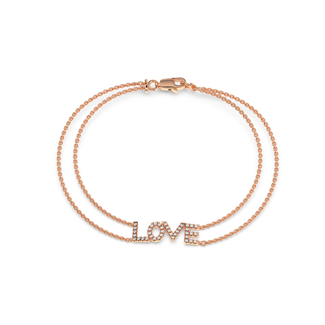 Love Chain Lab Grown Diamond Bracelet by Stefee