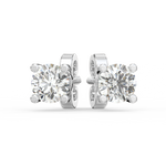Load image into Gallery viewer, Solitaire Round Lab Grown Diamond Studs Earrings by Stefee