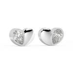 Load image into Gallery viewer, Little Lab Grown Diamond Heart Studs By Stefee Jewels