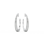 Load image into Gallery viewer, Double Hoop Lab Grown Diamond Earrings by Stefee
