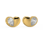 Load image into Gallery viewer, Little Lab Grown Diamond Heart Studs By Stefee Jewels
