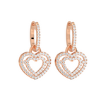 Load image into Gallery viewer, Dual Heart Lab Grown Diamond Drops By Stefee Jewels