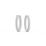 Load image into Gallery viewer, Braided Hoops Lab Grown Diamond Earrings by Stefee